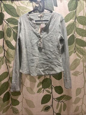 Mystree Light blue Long-Sleeve Henley